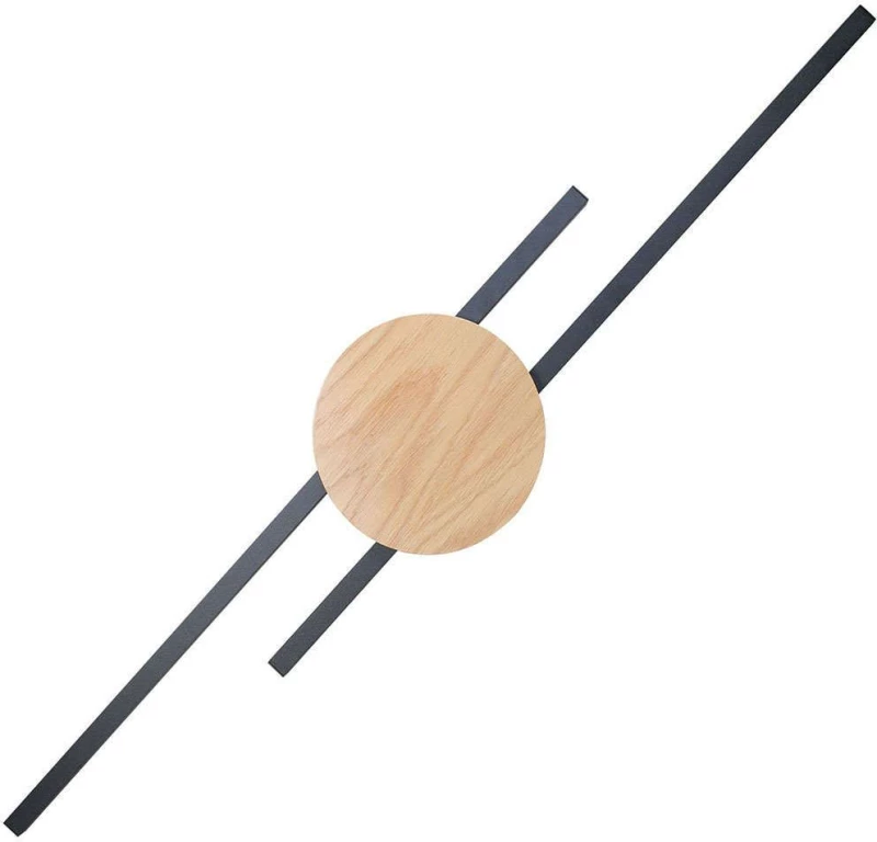 Φωτιστικό Τοίχου - Απλίκα Java 1369 17x4,5x86cm 2xLed 1570lm 24W 3000K Natural-Black TK Lighting