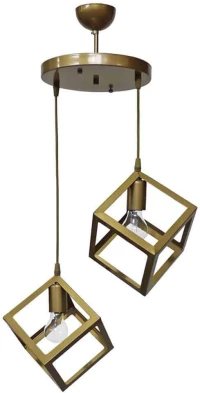 Φωτιστικό Οροφής Kyvos 34-0352 2/E27 Φ40x86cm Gold Matte Heronia Μέταλλο