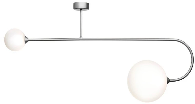 Φωτιστικό Οροφής - Πλαφονιέρα 01347 2xG9 100x50cm Silver Luma