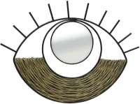 Καθρέπτης Τοίχου Mati 11-0305 59x2x44cm Natural-Black Μέταλλο,Seagrass