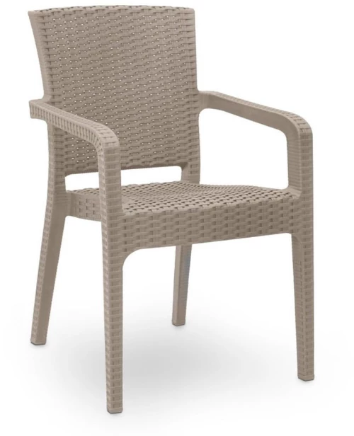 Πολυθρόνα Πολυπροπυλενίου Clio 0226267 57x55x86cm Cappuccino
