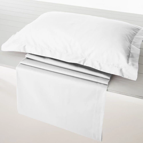 Σεντόνι Athena-300 Με Λάστιχο White Vesta Home Μονό 100x240cm 100% Βαμβακοσατέν