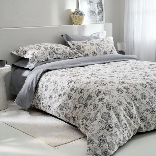 Σεντόνια Como-2 (Σετ 4τμχ) Grey Vesta Home Υπέρδιπλο 240x270cm 100% Βαμβακοσατέν