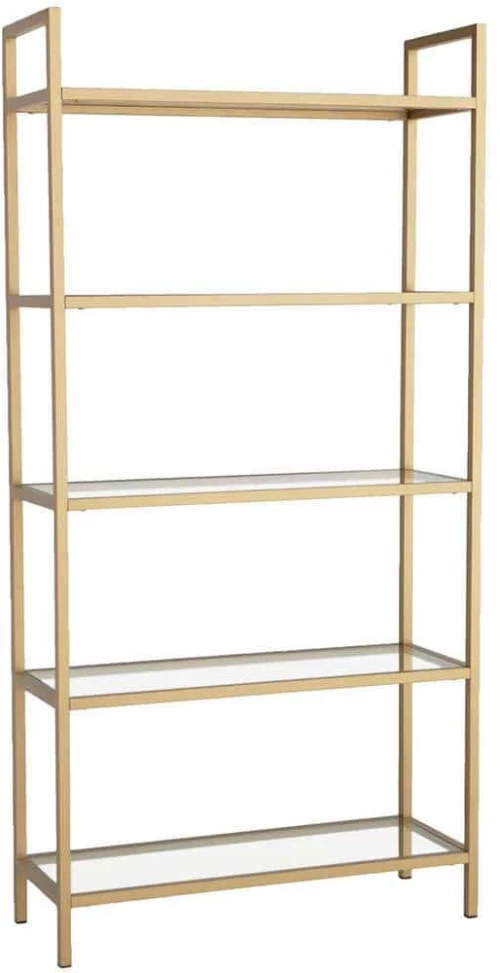 Βιβλιοθήκη 552NOS1304 80x30x165cm Gold