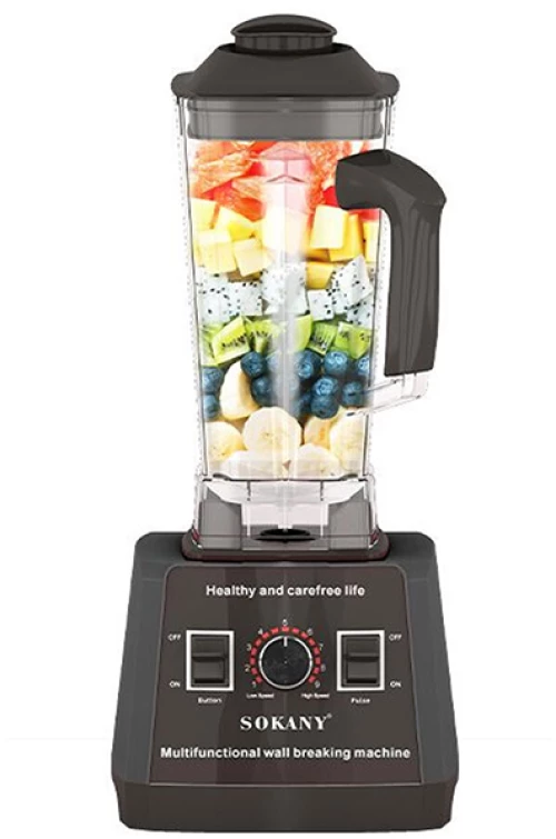 Sokany Πανίσχυρο Επαγγελματικό Μπλέντερ 5kW Πολλαπλών Χρήσεων με Μεγάλη Κανάτα 2.5lt και 9 Ταχύτητες