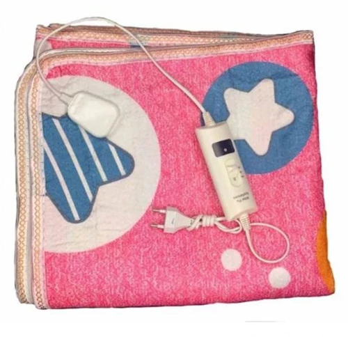 Μονή Ηλεκτρική Θερμαινόμενη Κουβέρτα 2200W 150x80cm - Εμπριμέ Ροζ