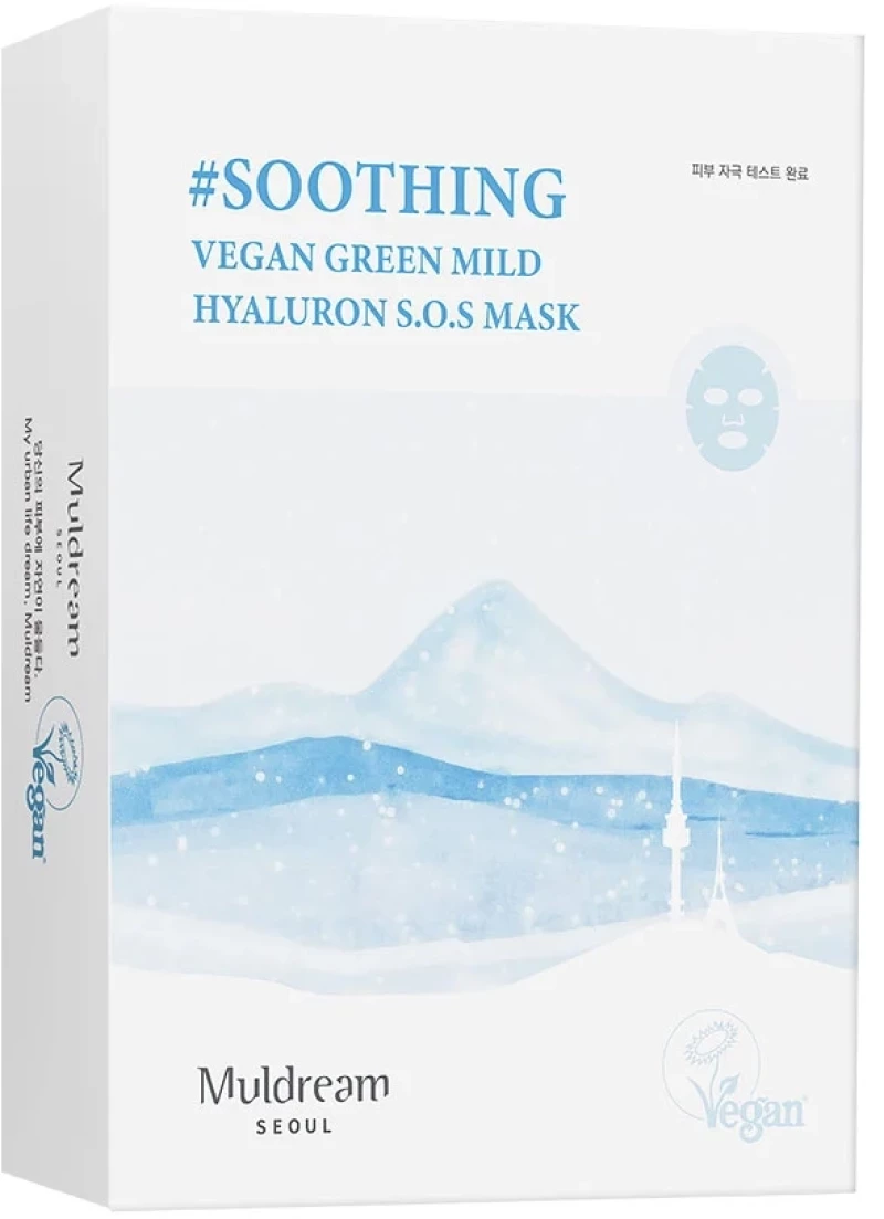 Muldream Vegan Green Mild Hyaluron S.O.S Mask (1ea)