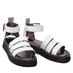 PRIMIGI SANDALIA JR GIRLS NAPPA BIANCO 1934211