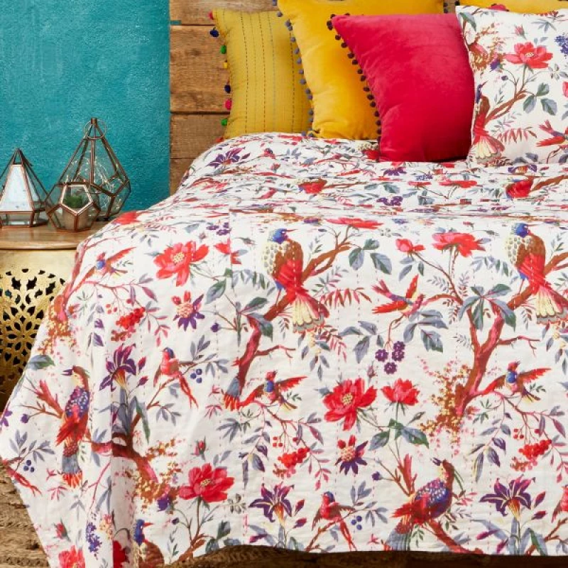 ΡΙΧΤΑΡΙ 200 X 230 BIRDS OF PARADISE - ΛΕΥΚΟ ΒΑΜΒΑΚΕΡΟ