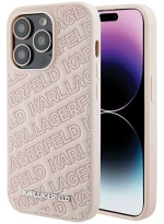 Karl Lagerfeld Quilted K Pattern - iPhone 15 Pro Max Case (pink)
