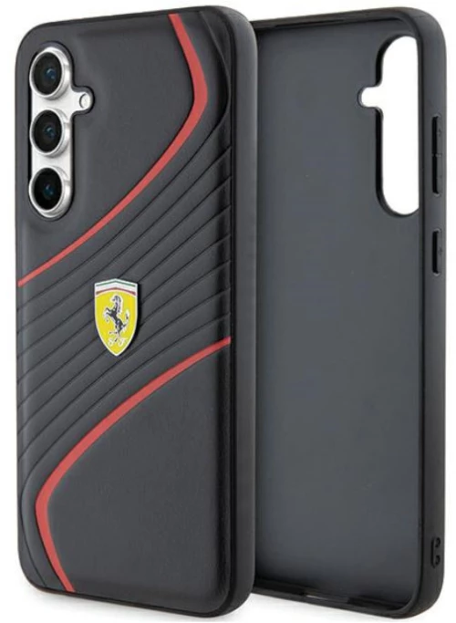 Ferrari Twist Metal Logo - Samsung Galaxy S23 FE Case (black)