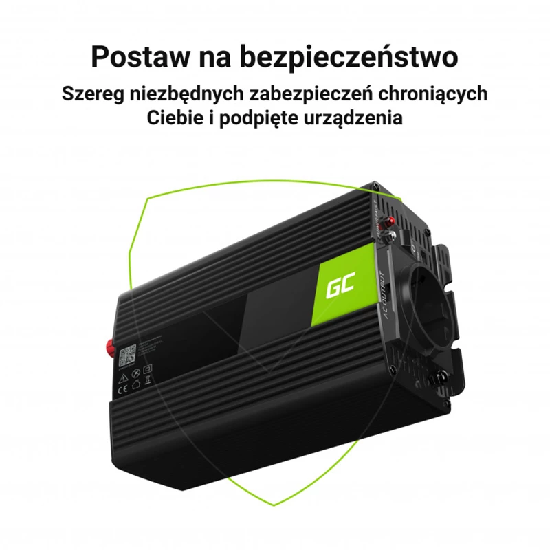 Green Cell - Voltage converter Inverter 24V to 230V 1000W/2000W Pure sine wave