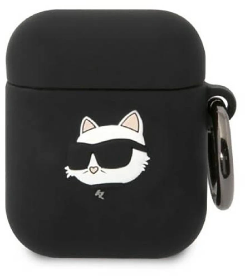 Karl Lagerfeld Silicone NFT Choupette Head 3D - AirPods 1/2 gen case (black)