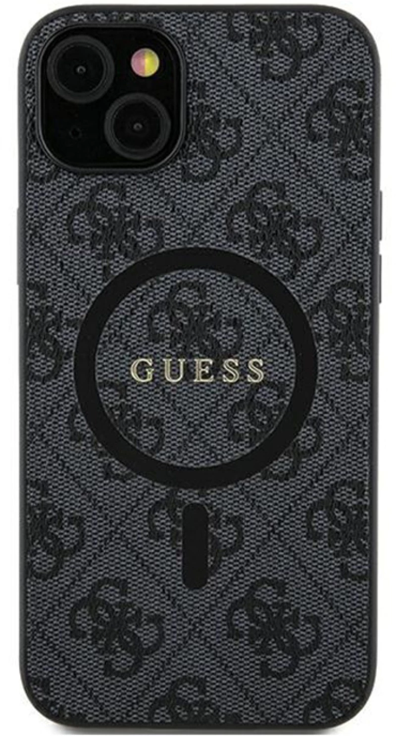 Guess 4G Collection Leather Metal Logo MagSafe - Case for Samsung Galaxy S24 (black)