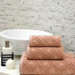 Πετσέτες σετ 3 τεμ dusty blush Liolios Home 2317 MILANO
