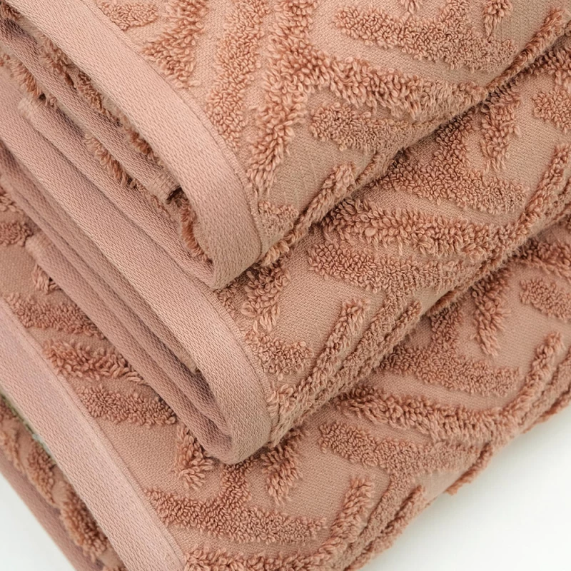 Πετσέτες σετ 3 τεμ dusty blush Liolios Home 2317 MILANO