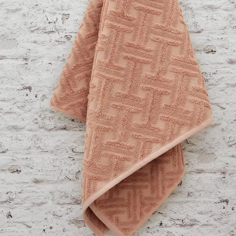 Πετσέτες σετ 3 τεμ dusty blush Liolios Home 2317 MILANO