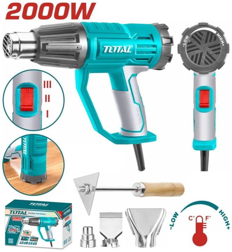 TOTAL Πιστόλι θερμού αέρα 2.000W (TB20045)