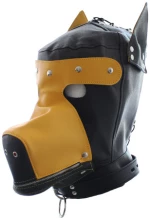Bad puppy mask hood with zipper Black-Beige