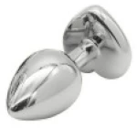 SMALL Heart Base Metal butt plug YELLOW 7 cm