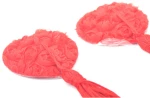 Red Lace Rose Nipple Tassels