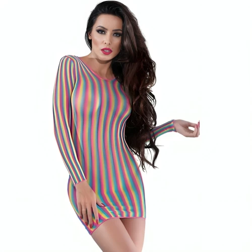 CHILIROSE - CR 4334 DRESS MULTICOLOUR