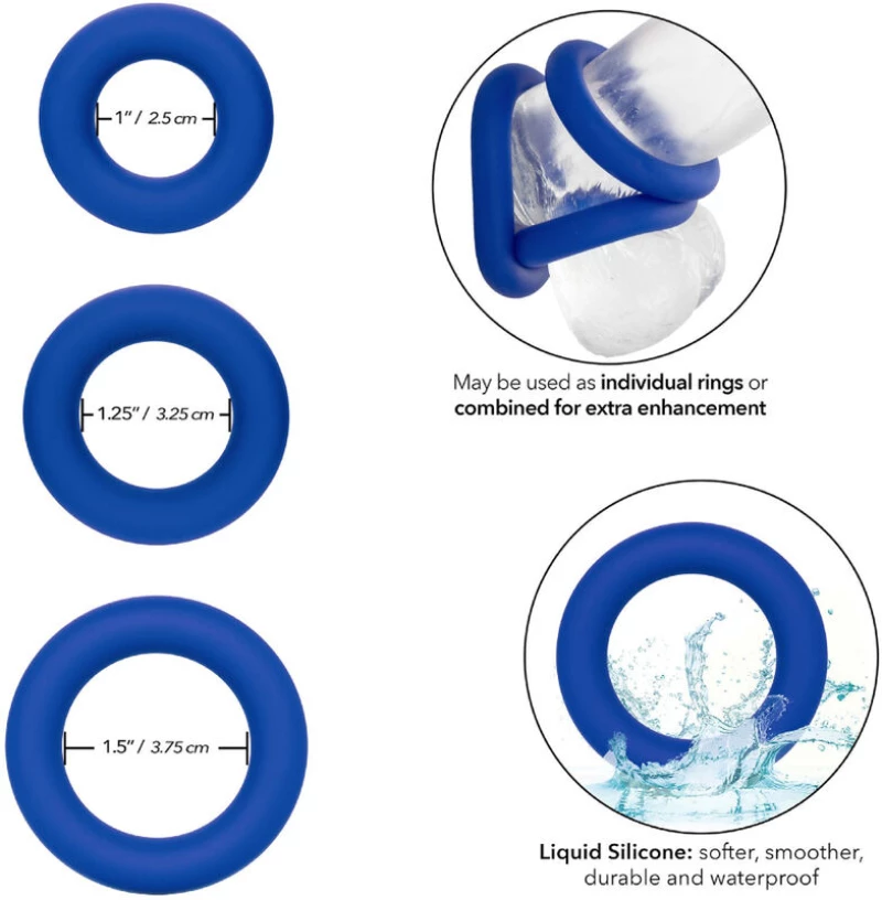 ADMIRAL - COCK RING SET BLUE