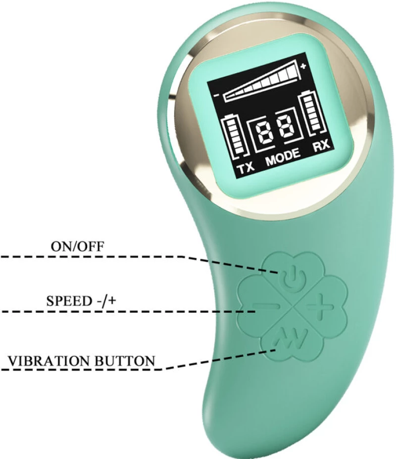 PRETTY LOVE - GREEN REMOTE CONTROL VIBRATING EGG MINE