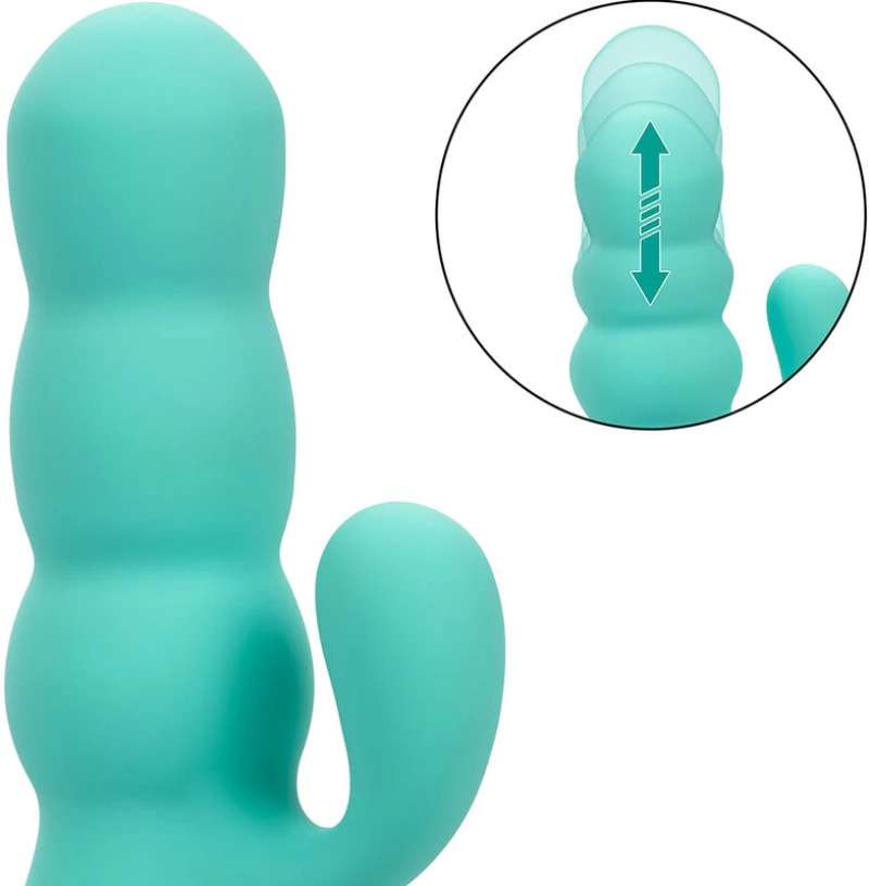 CALIFORNIA EXOTICS - DEL MAR DIVA VIBRATOR RABBIR AQUA GREEN BY CALIFORNIA DREAMING