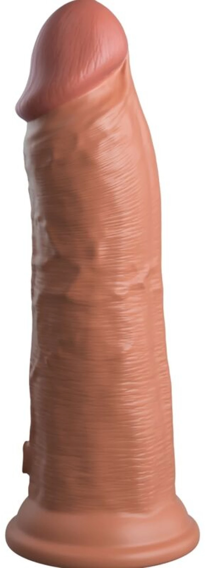 KING COCK ELITE - REALISTIC DILDO VIBRATING & SILICONE 20.3 CM CARAMEL