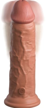 KING COCK ELITE - REALISTIC DILDO VIBRATING & SILICONE 20.3 CM CARAMEL