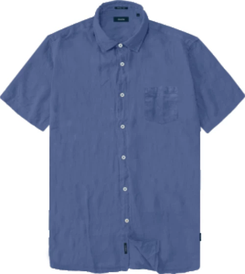 GS-592S Shirts Linen With Chest Pocket Short Sleeve ραφ