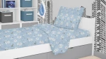 ΣΕΝΤΟΝΙΑ ΕΜΠΡΙΜΕ ΣΕΤ 3 τεμ kids Smile 81 160Χ240 Blue Cotton 100%