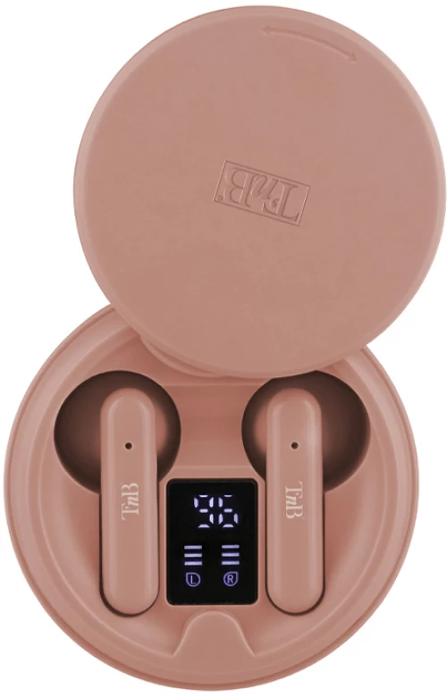 TnB Ακουστικά Bluetooth με θήκη και ένδειξη φόρτισης EBSHINYPK2 TNB ροζ