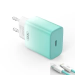 XO wall charger CE18 PD 30W 1x USB-C blue-white + cable USB-C - Lightning 6920680851737