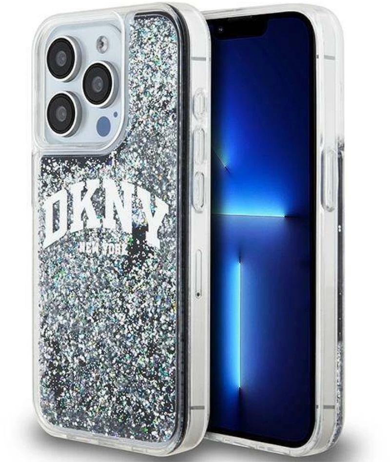 Original Case IPHONE 13 PRO DKNY Hardcase Liquid Glitter Big Logo (DKHCP13LLBNAEK) black 3666339270698