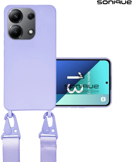 Θήκη Σιλικόνης με Strap CarryHang Sonique Xiaomi Redmi Note 13 4G Λιλά 5201101989415
