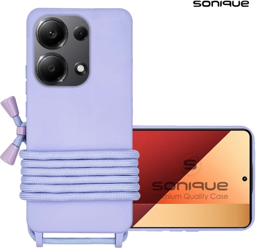 Θήκη Σιλικόνης με Κορδόνι CarryHang Sonique Xiaomi Redmi Note 13 Pro 4G / Poco M6 Pro 4G Λιλά 5201101999421