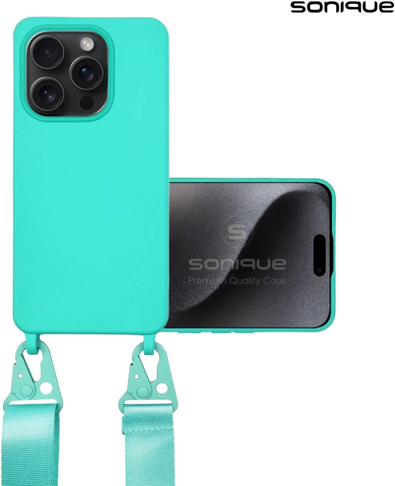 Θήκη Σιλικόνης με Strap CarryHang Sonique Apple iPhone 15 Pro Γαλάζιο 5201101990329