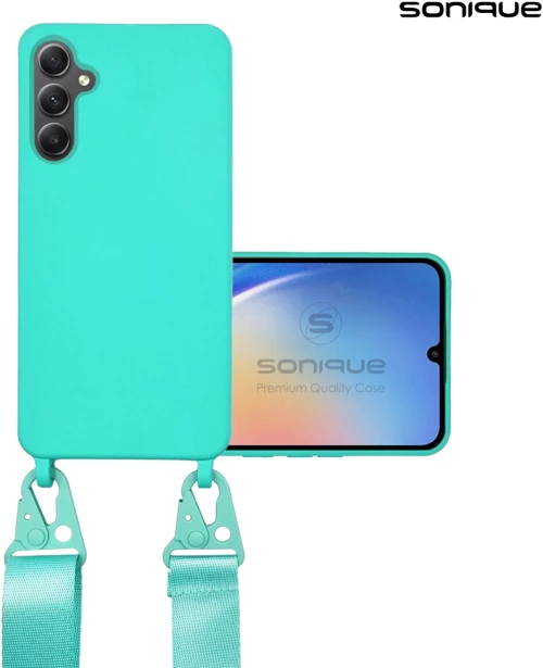 Θήκη Σιλικόνης με Strap CarryHang Sonique Samsung Galaxy A35 5G Γαλάζιο 5201101991050
