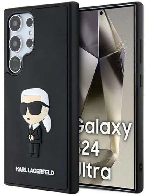 Karl Lagerfeld case for Samsung Galaxy S24 Ultra KLHCS24L3DRKINK black HC 3D RUBBER IKONIK NFT 3666339242015