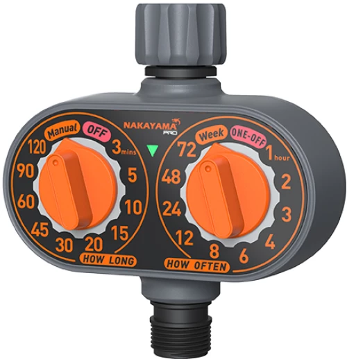 Nakayama pro Gh9139 Nakayama pro Gh9139 Προγραμματιστής Ποτίσματος Μπαταρίας, με δύο Διακόπτες Προγραμματισμού 073826