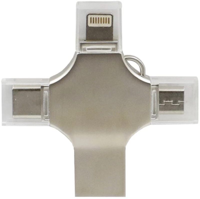 USB Stick 3.0 64GB με Βύσμα USB-A, Type-C, Micro USB και Lightning TR-2027