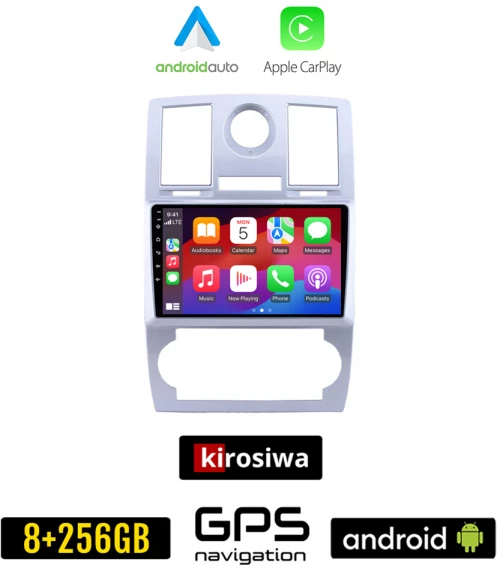 KIROSIWA CHRYSLER 300C (2005-2010) Android οθόνη αυτοκίνητου 8GB + 256GB με GPS WI-FI (ηχοσύστημα αφής 9" ιντσών OEM Android Auto Apple Carplay Youtube Playstore MP3 USB Radio Bluetooth Mirrorlink εργοστασιακή, 4x60W, AUX)