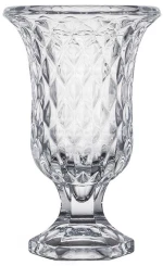 Βάζο γυάλινο με πόδι DIAMOND 15x24cm