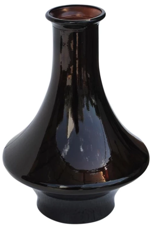 Βάζο γυάλινο recycled Καφέ σκ. Η28cm