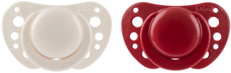 Chicco Πιπίλα Physio Air Σετ 2 τμχ Μπεζ - Μπορντό 6-16m 75087-91