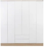 Εξάφυλλη Ντουλάπα Base λευκό  206x224x52cm