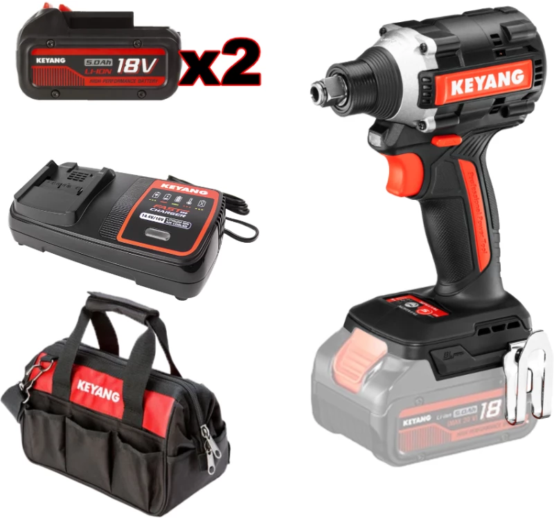 KEYANG BRUSHLESS ΠΑΛΜΙΚΟ ΚΑΤΣΑΒΙΔΙ/ΜΠΟΥΛΟΝΟΚΛΕΙΔΟ ΜΠΑΤΑΡΙΑΣ 18V DW20BLH