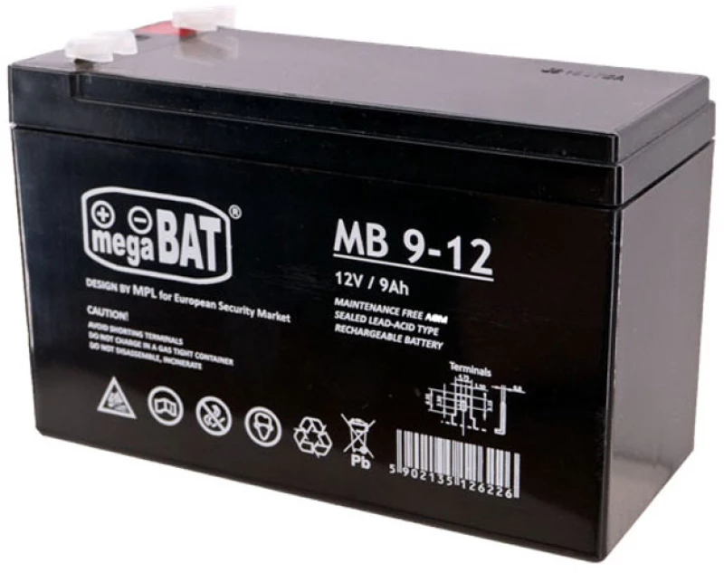 Μπαταρία μολύβδου κλειστού τύπου 12V 9Ah F1 (4.75x0.8mm)